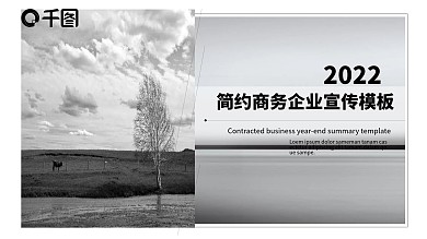 2022灰色欧美企业宣传PPT模板