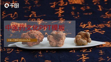 古香古色中药中医文化中医养生ppt模板