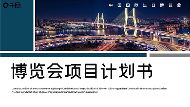 商务风国际进口博览会项目计划PPT模板