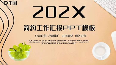 简约工作汇报PPT模板