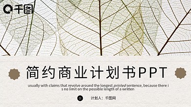 简约商业计划书PPT模版