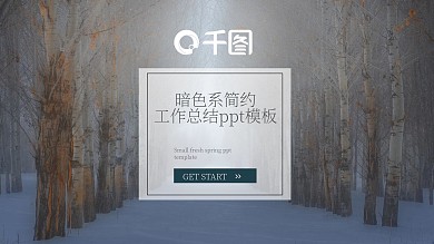 暗色系简约工作汇报ppt模板