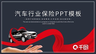 时尚大气汽车行业保险PPT模板