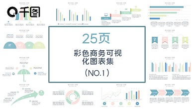 彩色商务可视化图表集