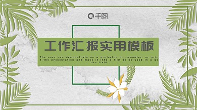 工作汇报实用模板简约PPT