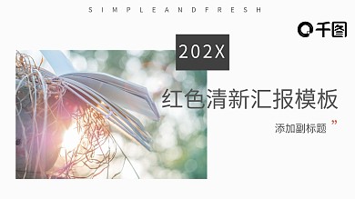 粉黑色清新工作汇报PPT模板