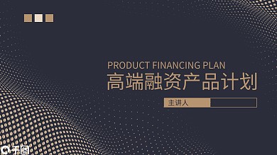 蓝金风高端大气产品融资商业计划书ppt