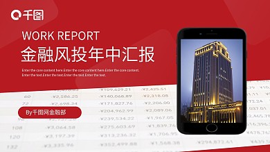 金融保险风投公司通用工作汇报总结PPT