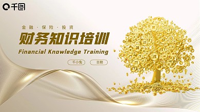 简约金色财务知识培训PPT（金融保险）
