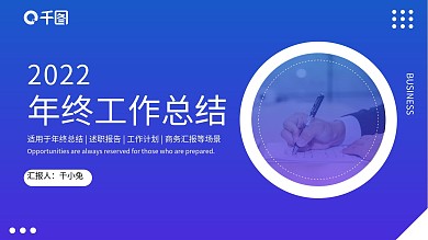 内容型2022年终总结工作汇报PPT模板