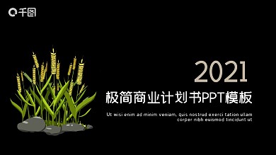 极简农业发展商业计划书PPT模板