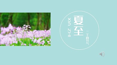 清新简约夏至活动策划PPT模板