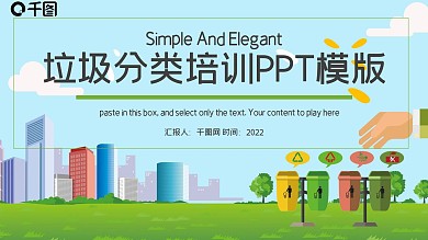 垃圾分类培训课件PPT模板