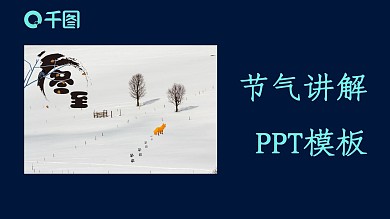 简约传统节日冬至活动策划PPT模板