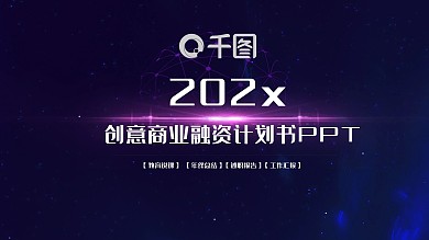 创意商业融资计划书PPT