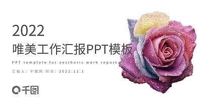 唯美工作汇报PPT模版