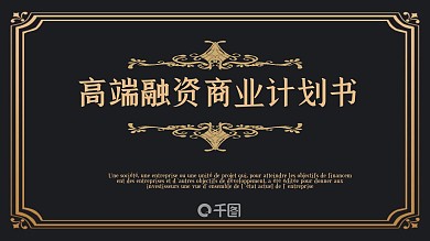 高端融资计划商业BP计划书