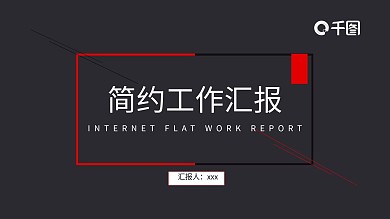 418简约工作汇报PPT模板
