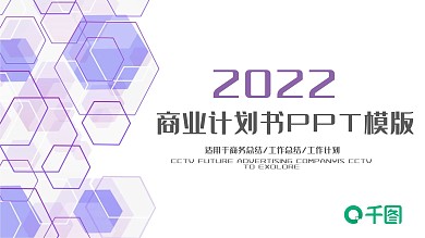 严瑾大气创业计划书项目融资合作ppt图片素材