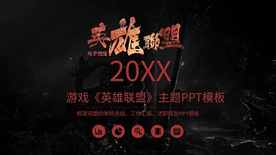 游戏英雄联盟主题ppt模板