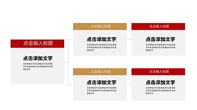 组织结构机构构架PPT图形