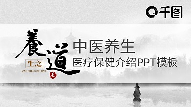中医养生医疗保健介绍PPT模板