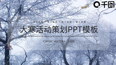 大寒活动策划PPT模板