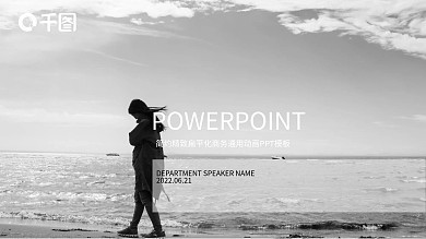 优雅黑白主题简约风公司简介独特创意ppt模板