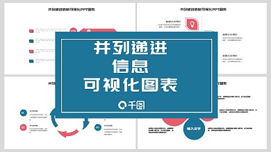 简约并列递进信息可视化PPT图表