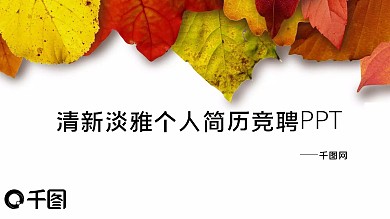 个人简历竞聘人简历个人述职岗位竞聘通用应聘通用ppt