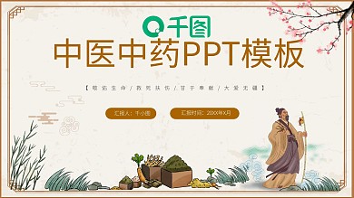 中国风古风中药元素中医产品介绍PPT