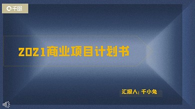 简约蓝色商务风商业项目计划书