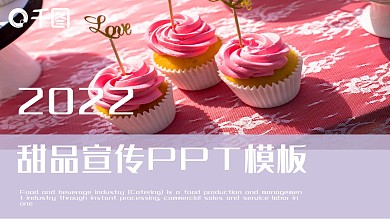 创意美食甜品宣传PPT模板
