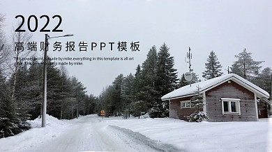 高端简约大气财务报告PPT模板