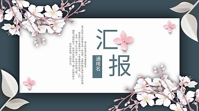清新淡雅通用工作汇报PPT模板