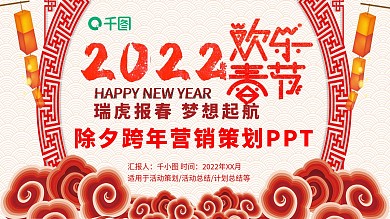 创意超市除夕跨年营销策划PPT模板