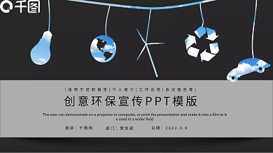 创意环保宣传PPT模板