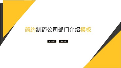 制药公司部门介绍PPT范文