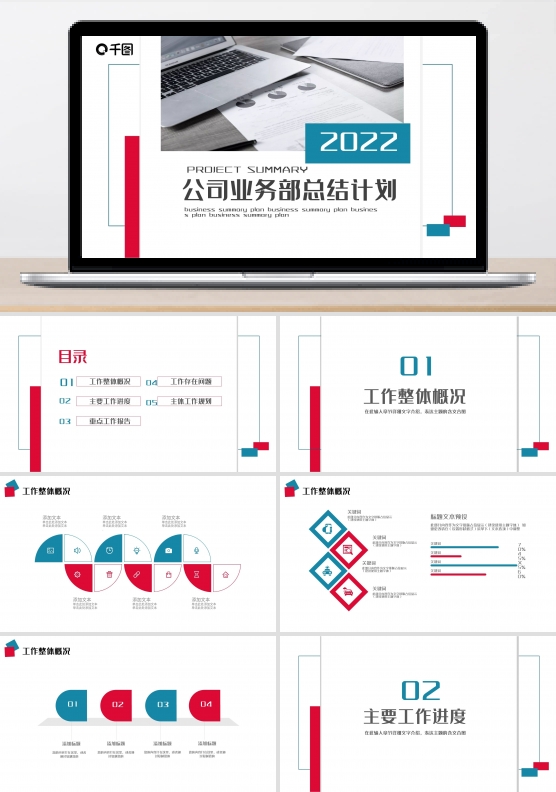 公司业务部总结计划PPT