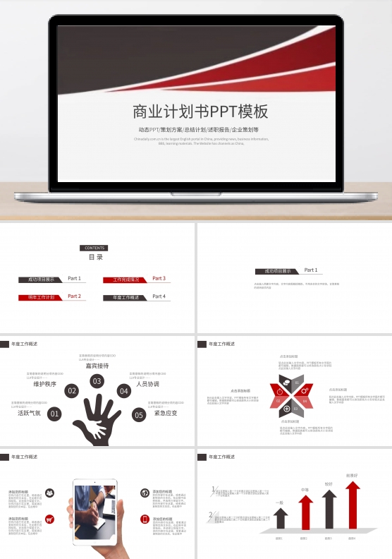 商业计划书策划方案工作汇报总结PPT模板