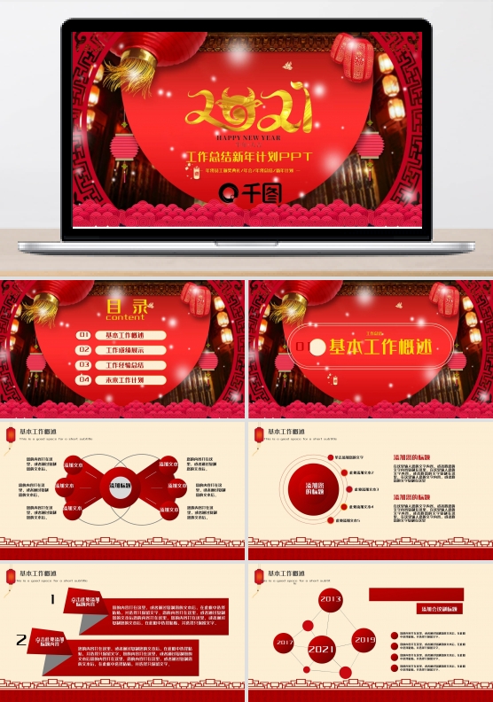 202x开门红年终工作总结新年计划PPT