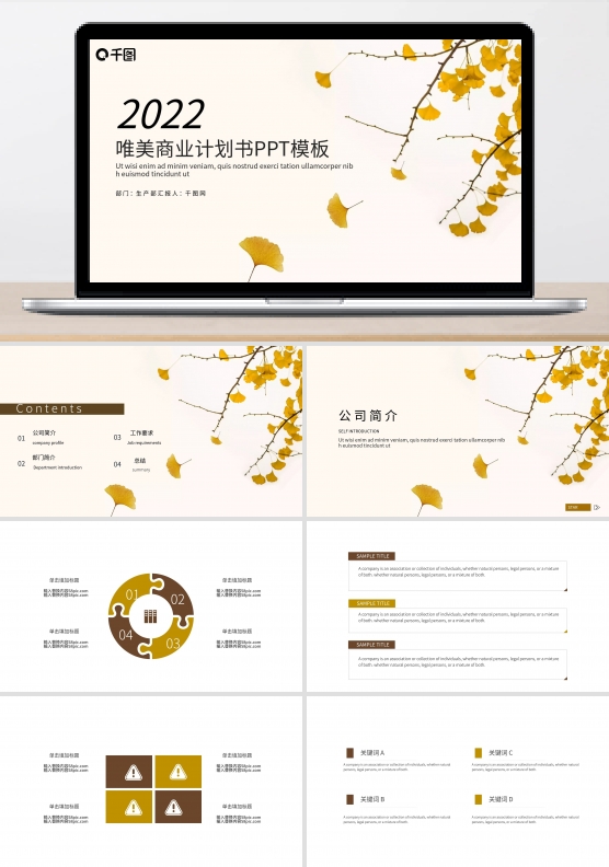 唯美商业计划书PPT模板