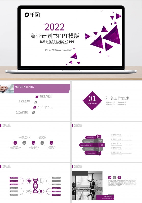 简约时尚创业商业计划书PPT模板