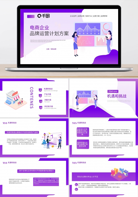电商品牌运营计划PPT模板
