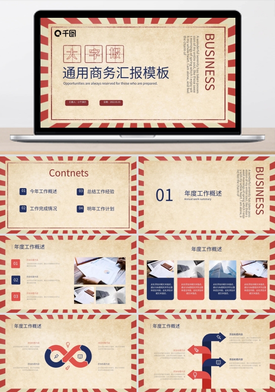 潮流大字报风商务汇报工作总结PPT模板