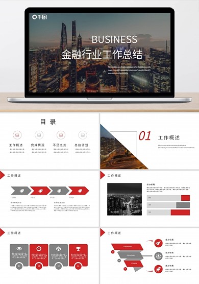 投资金融行业工作总结报告PPT模板