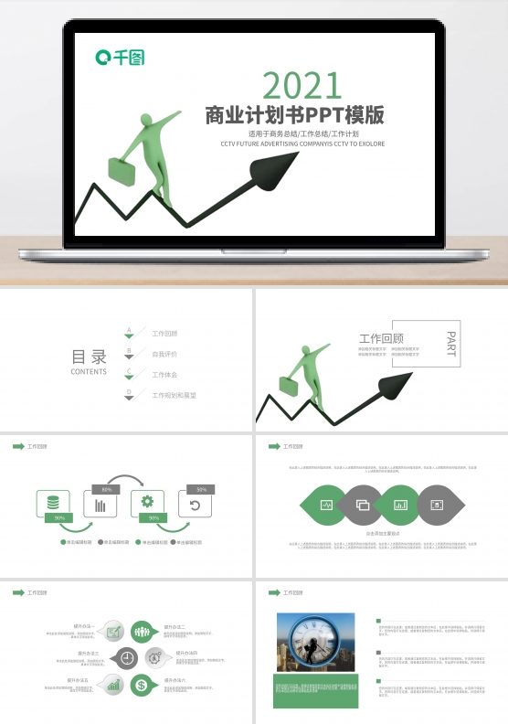 2021创业商业融资商业计划书PPT模板