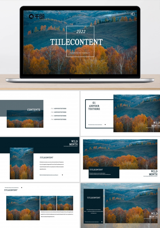 欧美极简大气杂志风PPT模板