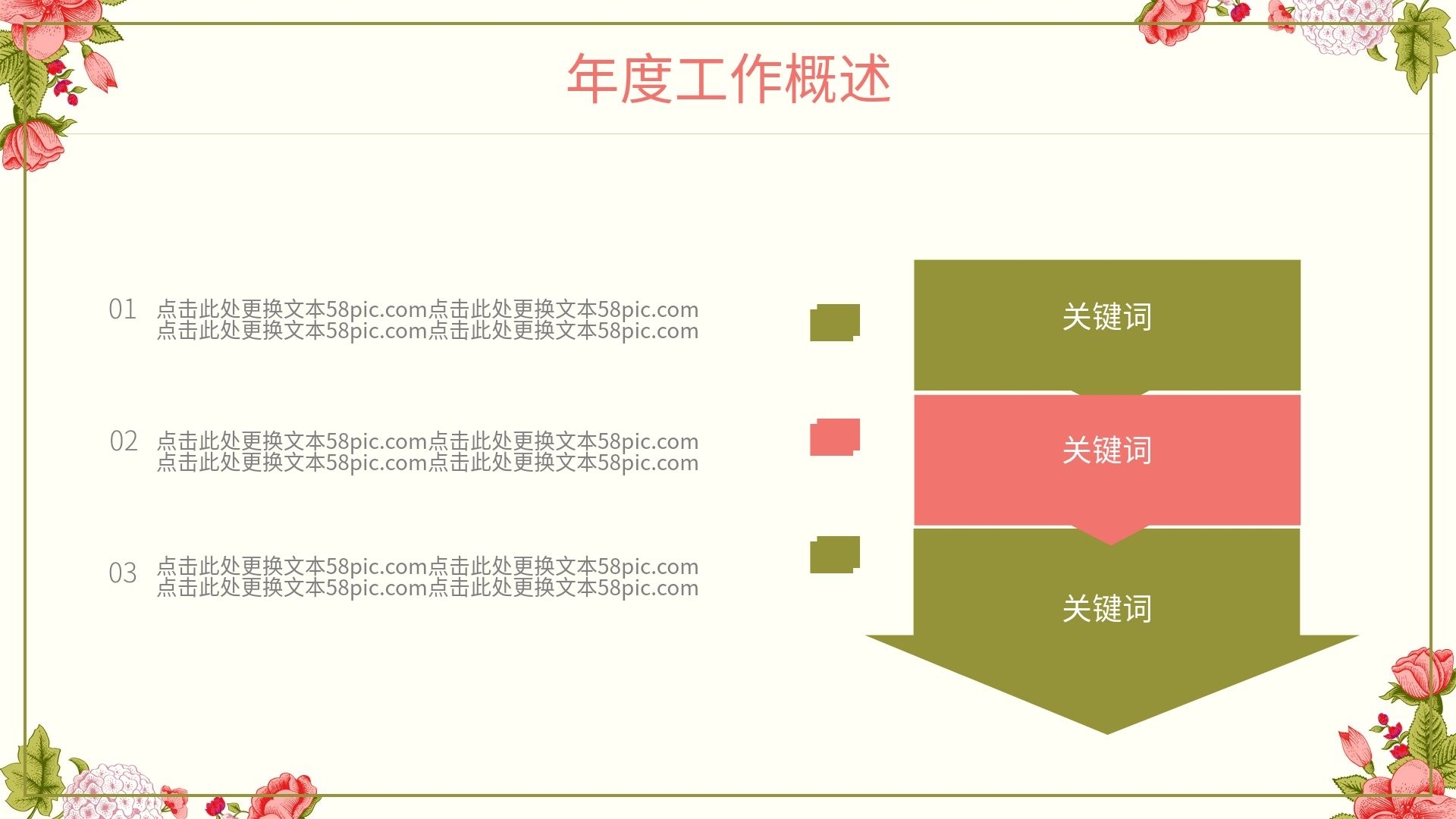 小清新文艺范述职汇报计划总结PPT模板