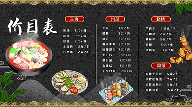 麻辣烫价目表美食菜单展板